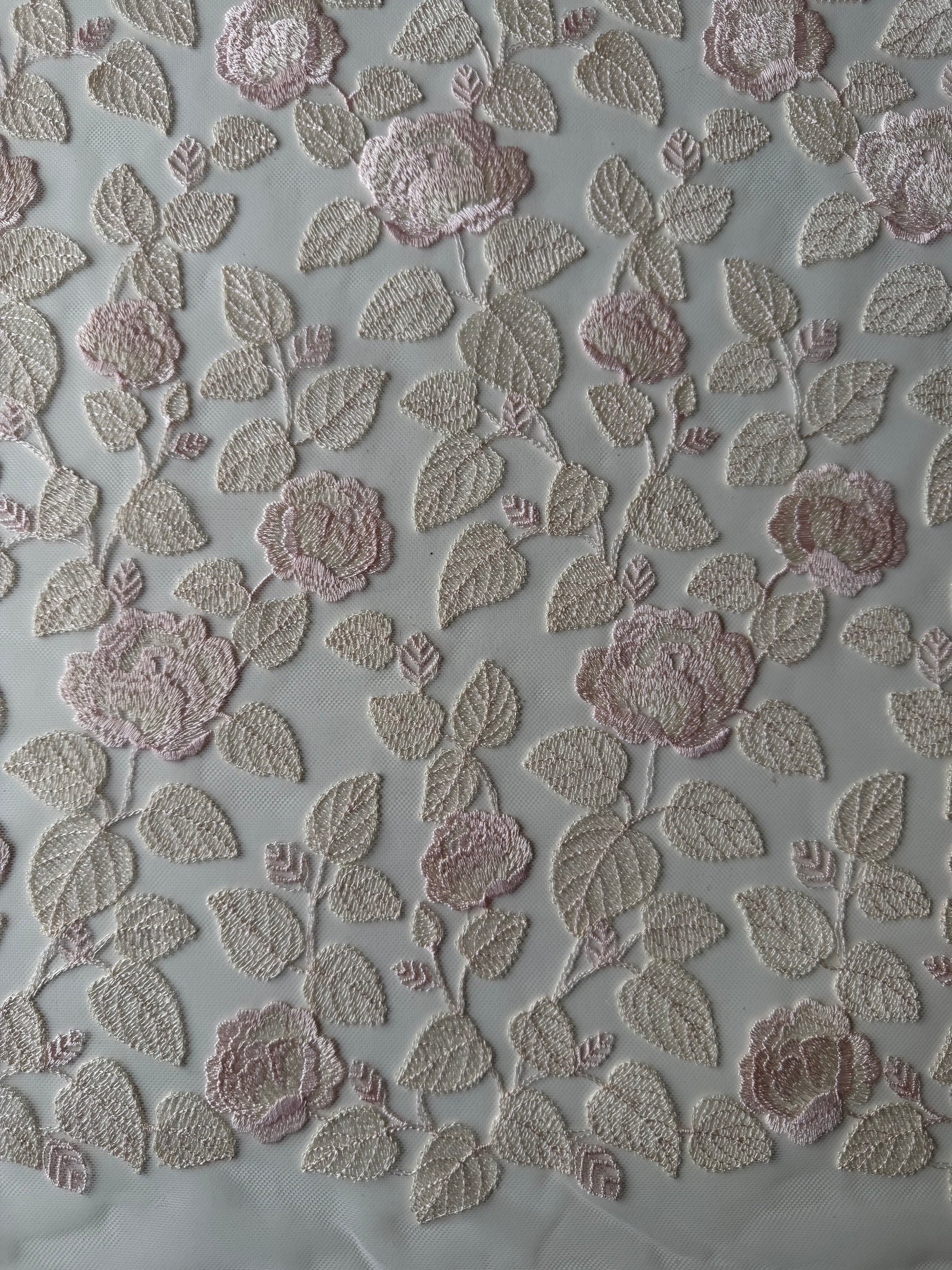 Shell Pink Embroidery Lace - EB5042