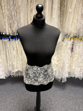 Ivory Beaded Sequin Edging - T478