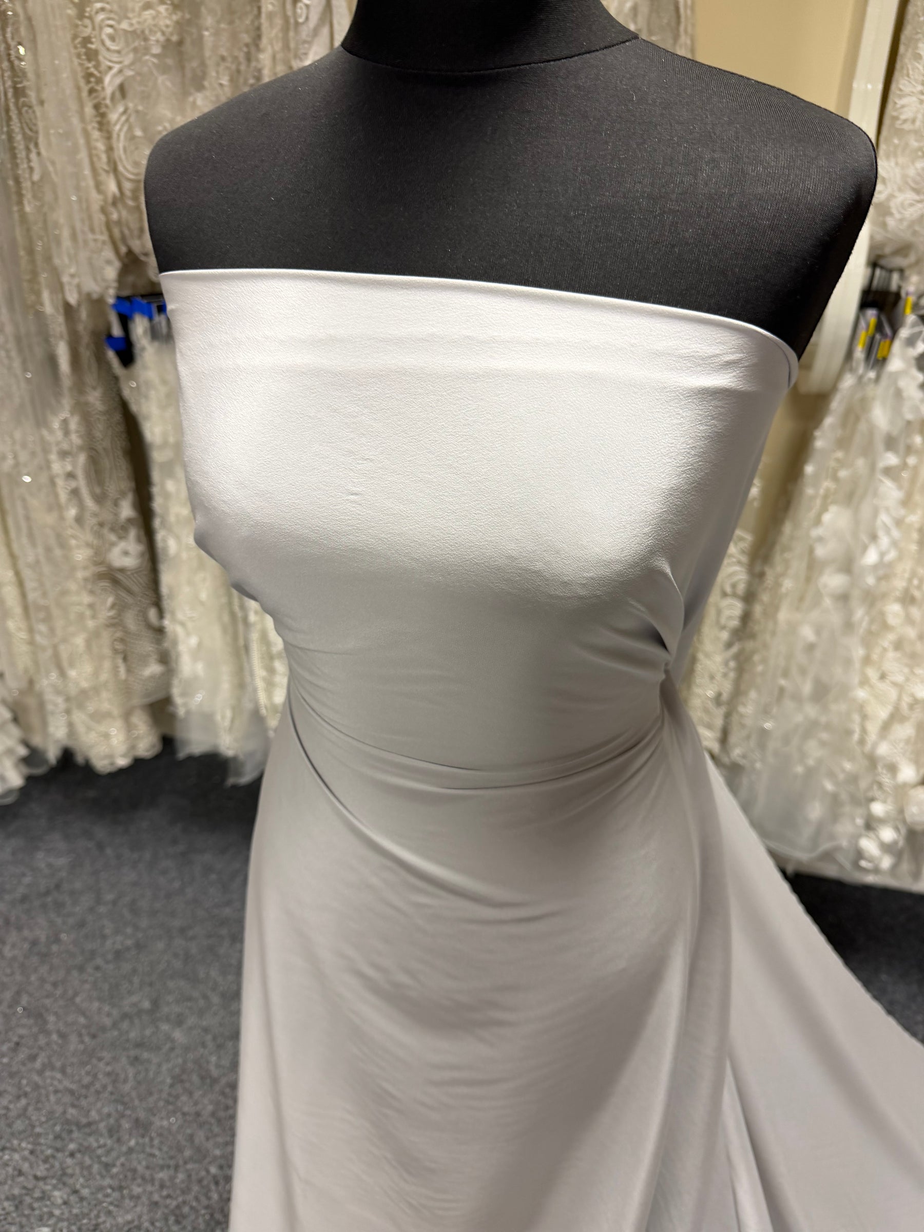 Silver Stretch Crepe de Chine - PS4003