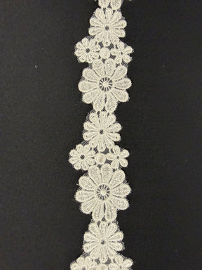 Ivory Embroidered Lace Trim - T934