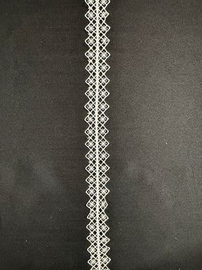 Ivory Embroidered Lace Trim - T936