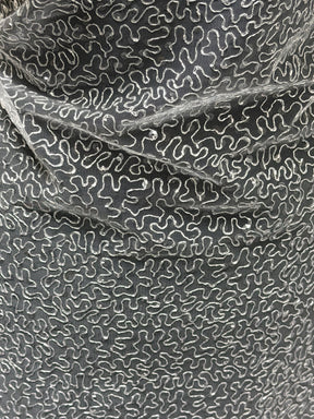 Silver Embroidered Sequin Tulle – EB3001