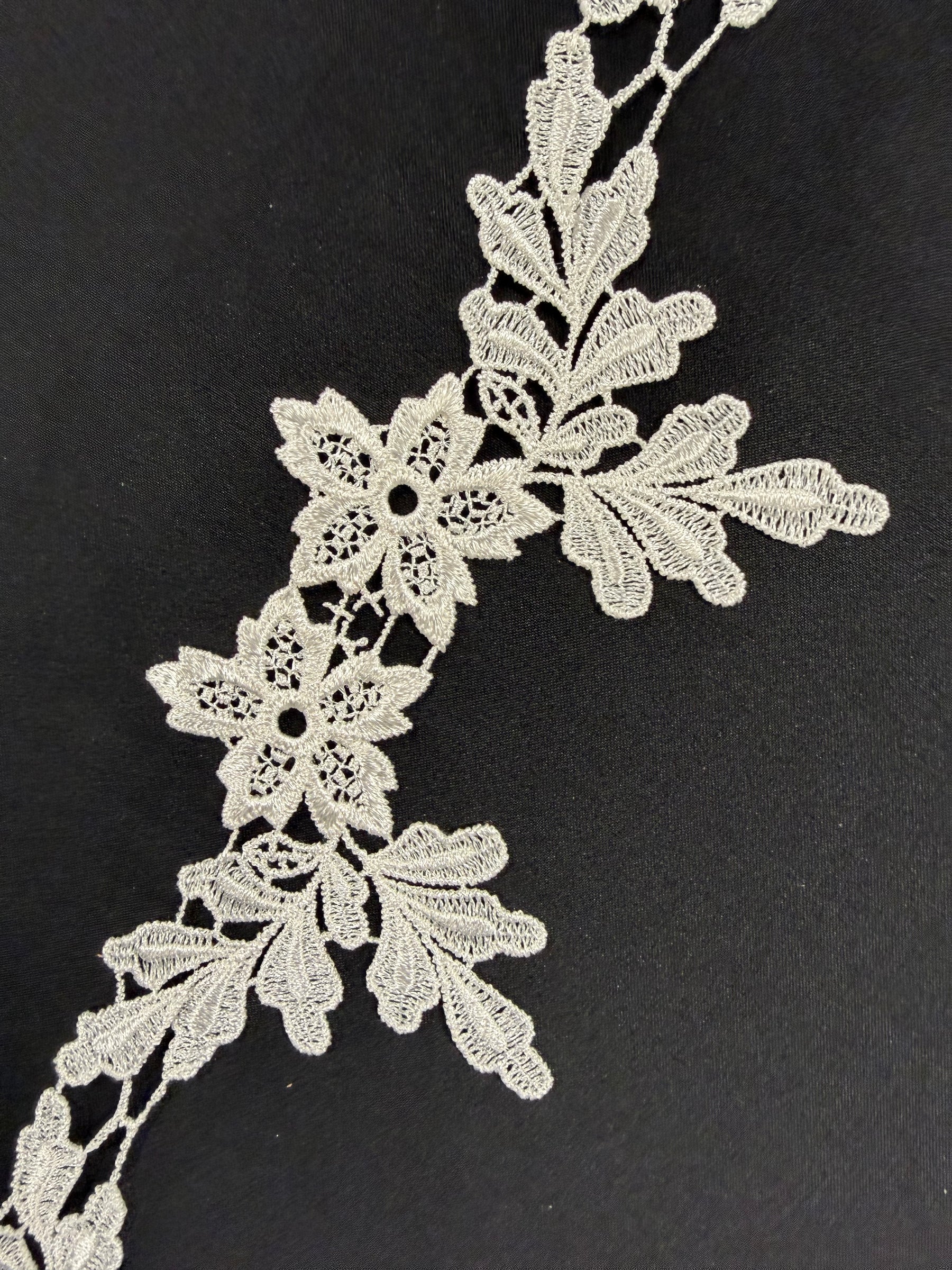 Ivory Guipure Lace Trim - T552