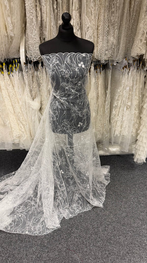 Ivory Sequin Embroidered Lace -  Atley