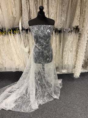 Ivory Sequin Embroidered Lace -  Atley