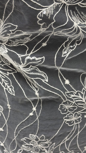 Ivory Sequin Embroidered Lace -  Atley