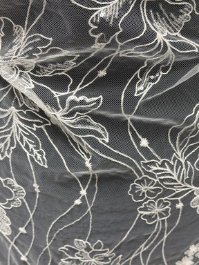 Ivory Sequin Embroidered Lace -  Atley