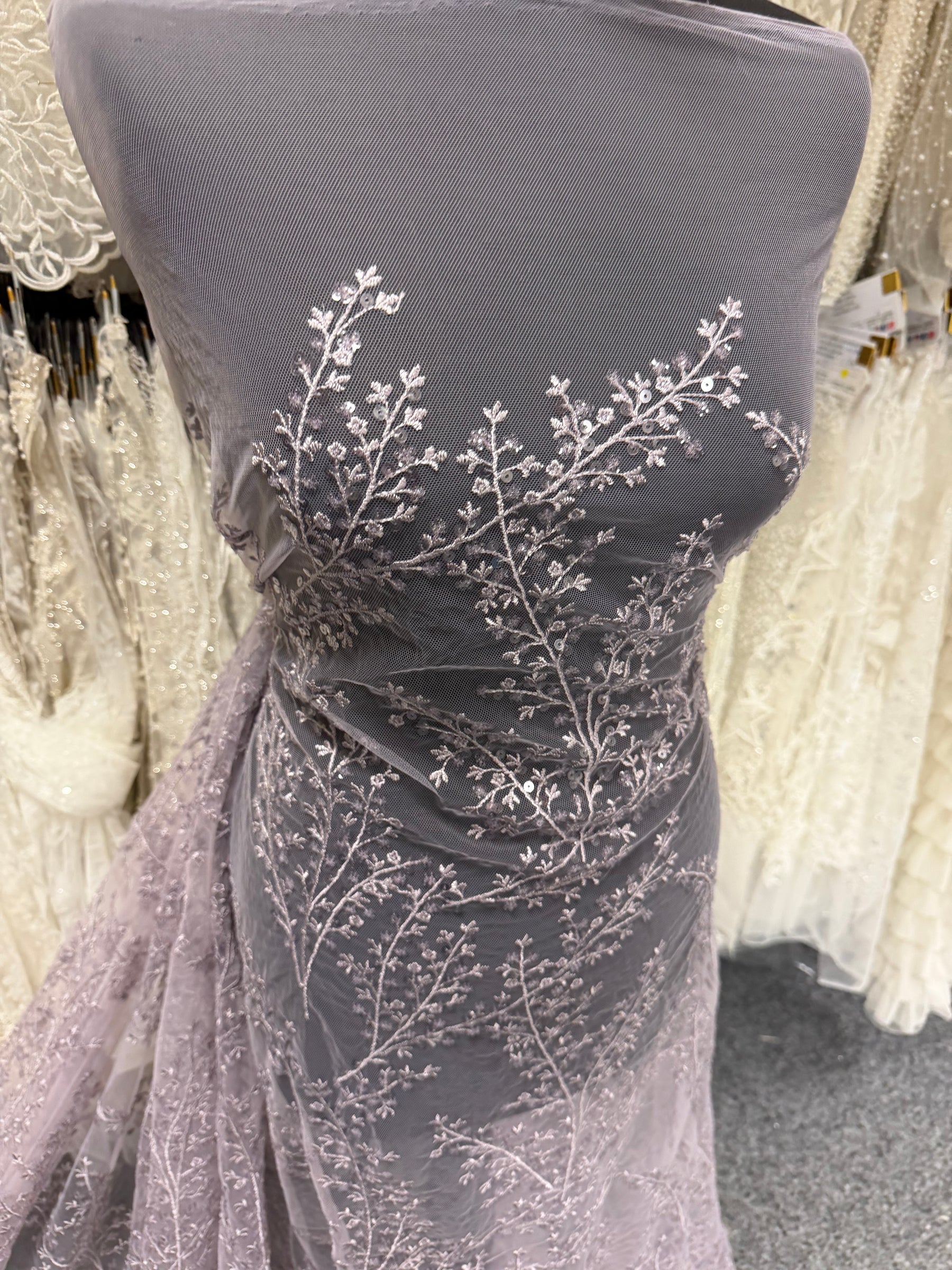 Purple Sequin Lace - EB3065