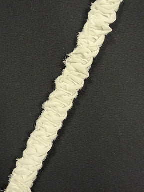 Ivory Raised Ribbon Beaded Edging - T293