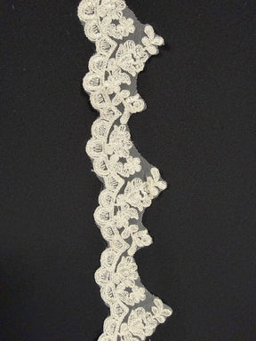 Ivory Embroidered Edging - T139