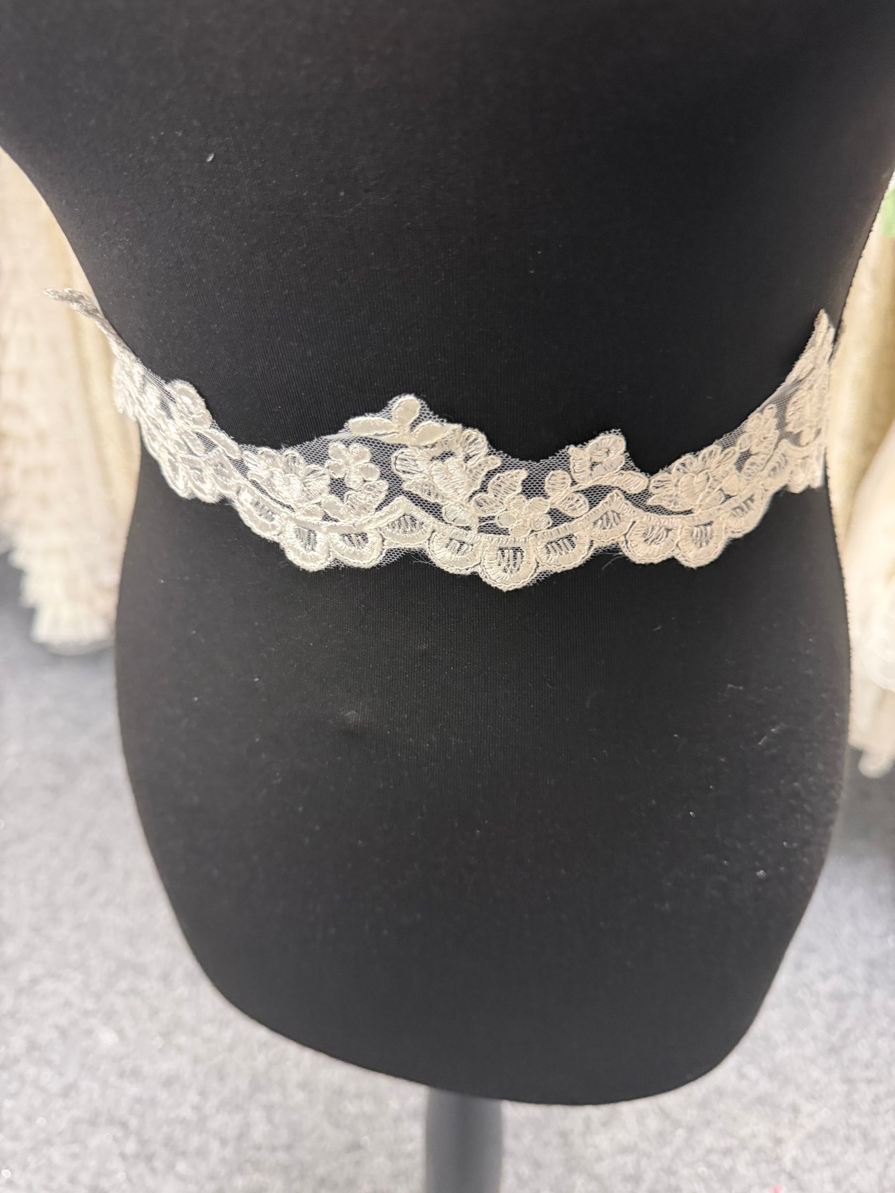 Ivory Embroidered Edging - T139