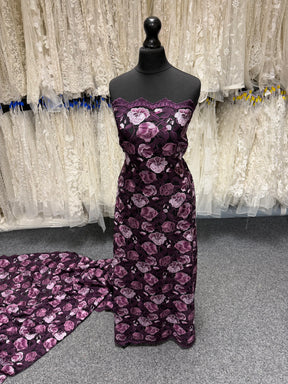 Purple Embroidery Lace - EB5024