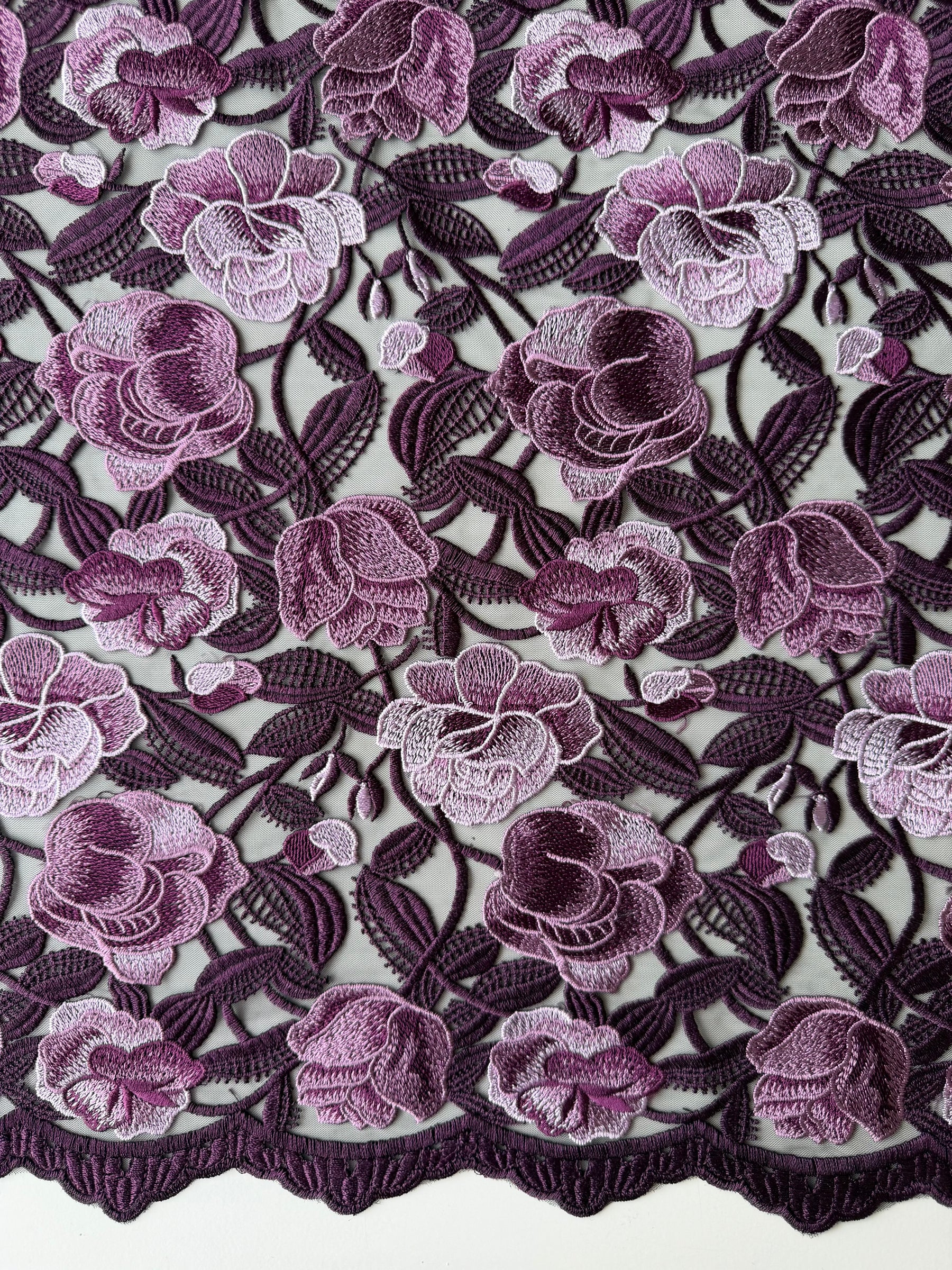 Purple Embroidery Lace - EB5024