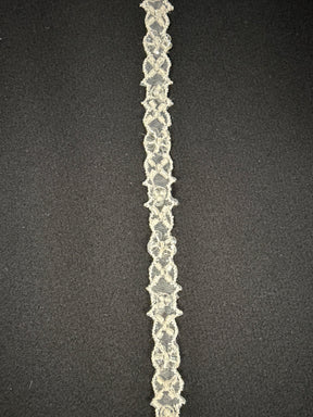 Pale Ivory Beaded Sequin Edging - T148