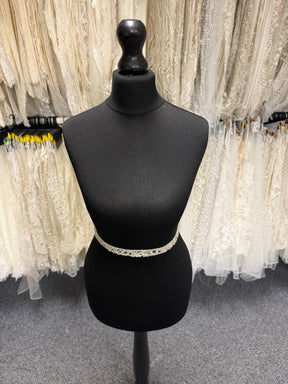 Ivory Beaded Sequin Edging - T169