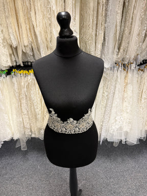 Ivory/Champagne Beaded Sequin Edging - T133