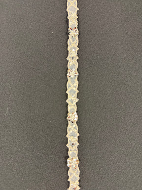 Silver Beaded Sequin Edging - T148