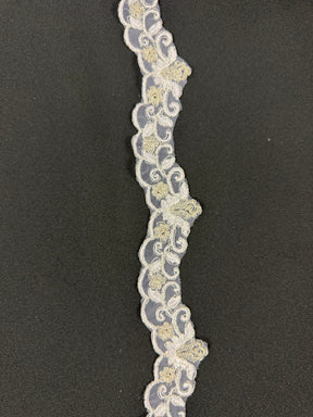 White/Silver Edging - T297