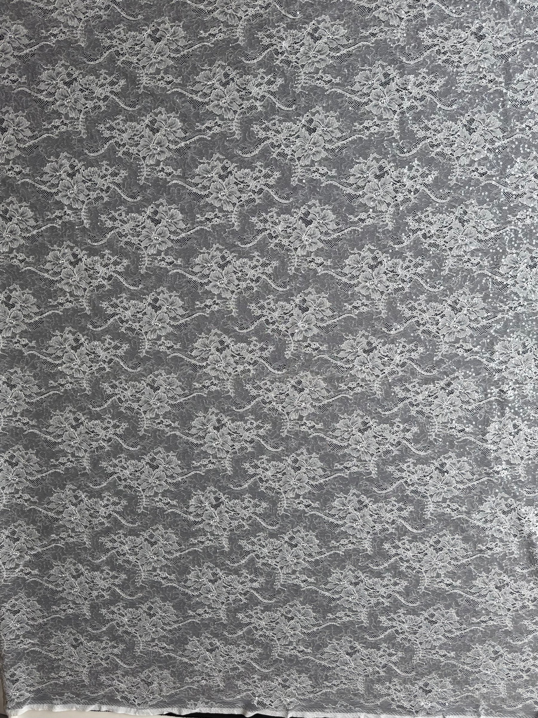 Ivory Sequin Lace - LB6003