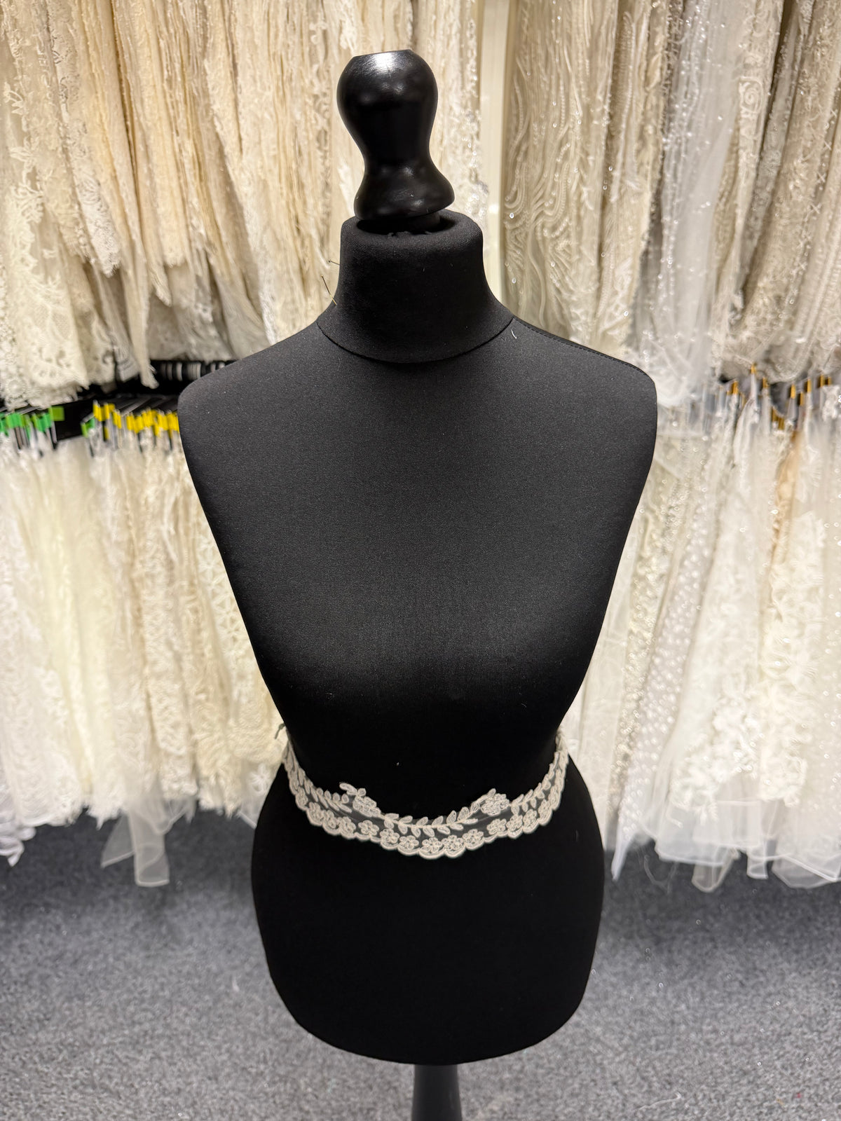 Ivory Embroidered Edging - T35