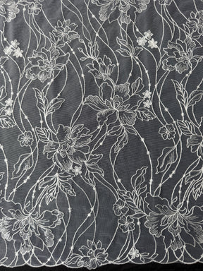 Ivory Sequin Embroidered Lace -  Atley