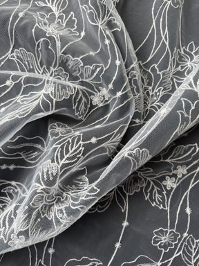 Ivory Sequin Embroidered Lace -  Atley