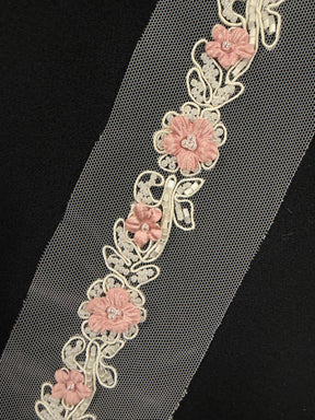 Light Rose Beaded Edging - T51