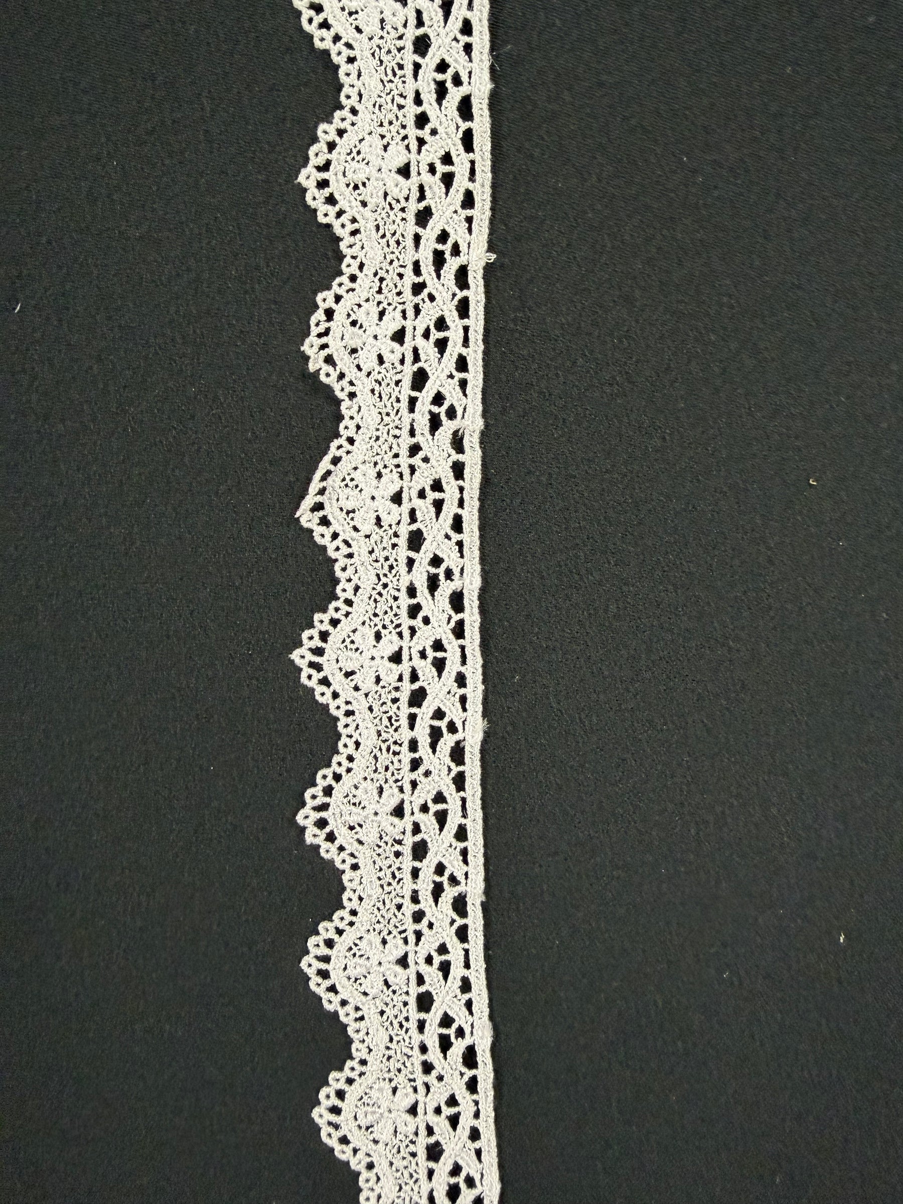 White Embroidered Edging - T19