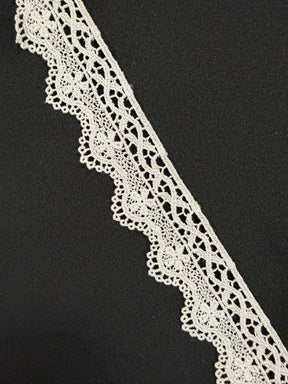 White Embroidered Edging - T19