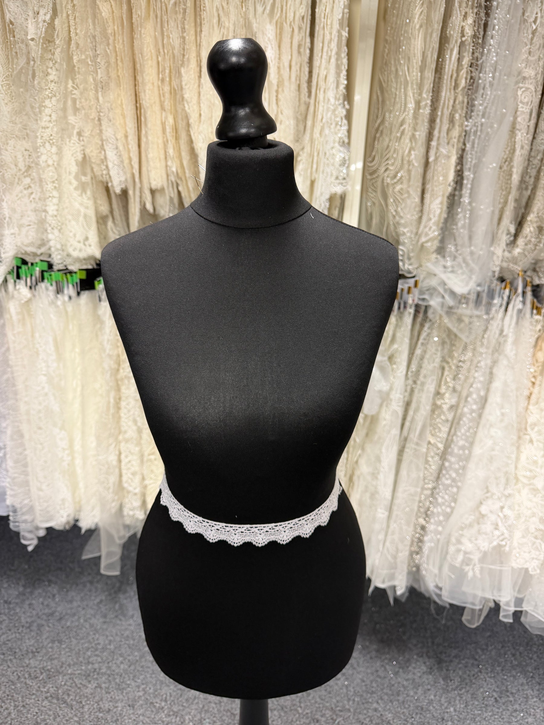 White Embroidered Edging - T19