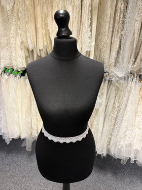 White Embroidered Edging - T19