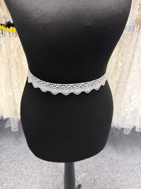 White Embroidered Edging - T19