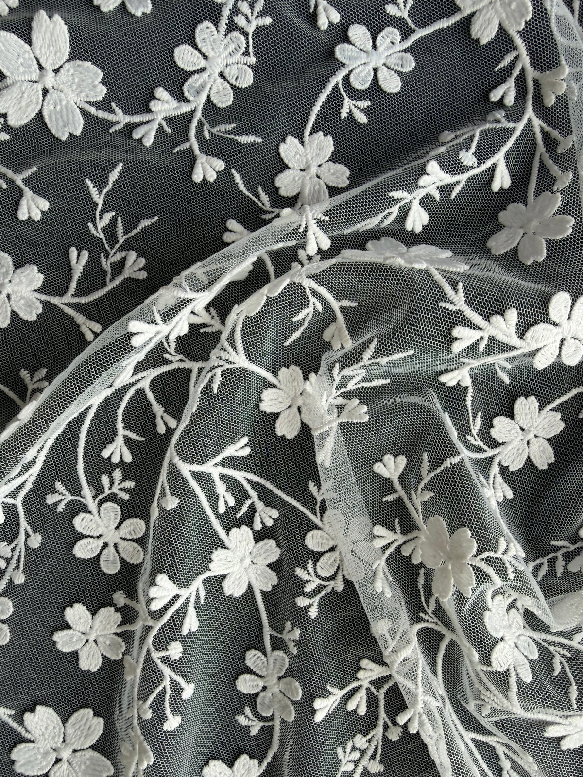 Ivory 3D Embroidered Lace - Kobi