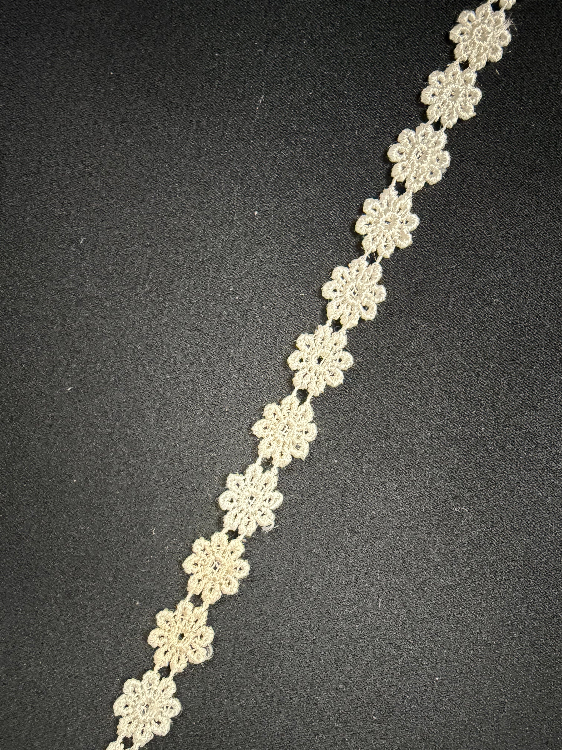 Ivory Embroidered Edging - T56