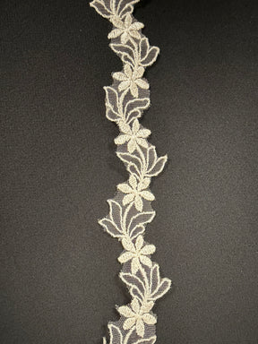 Ivory Embroidered Edging - T7