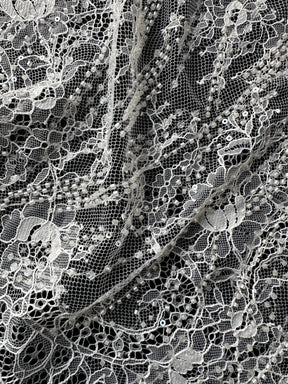 Ivory Corded and Sequin Lace - Cappie