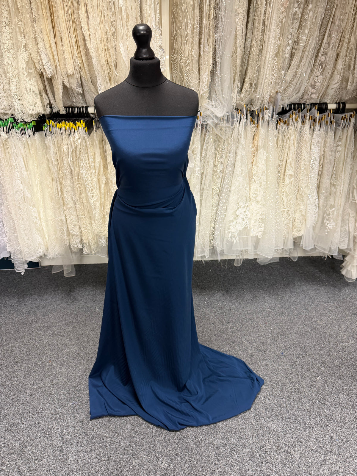 Navy Stretch Crepe de Chine - PS4003