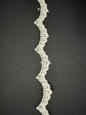 Ivory Beaded Lace Trim - T17