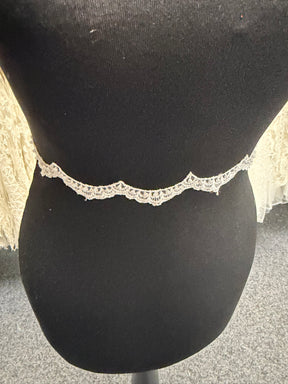 Ivory Beaded Lace Trim - T17