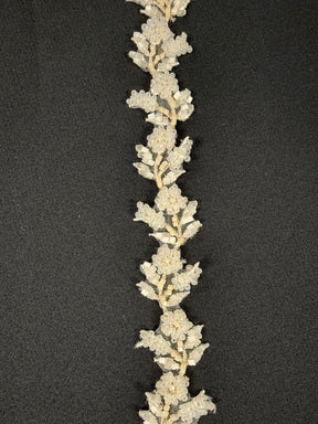 Ivory/Champagne Beaded Edging - T6