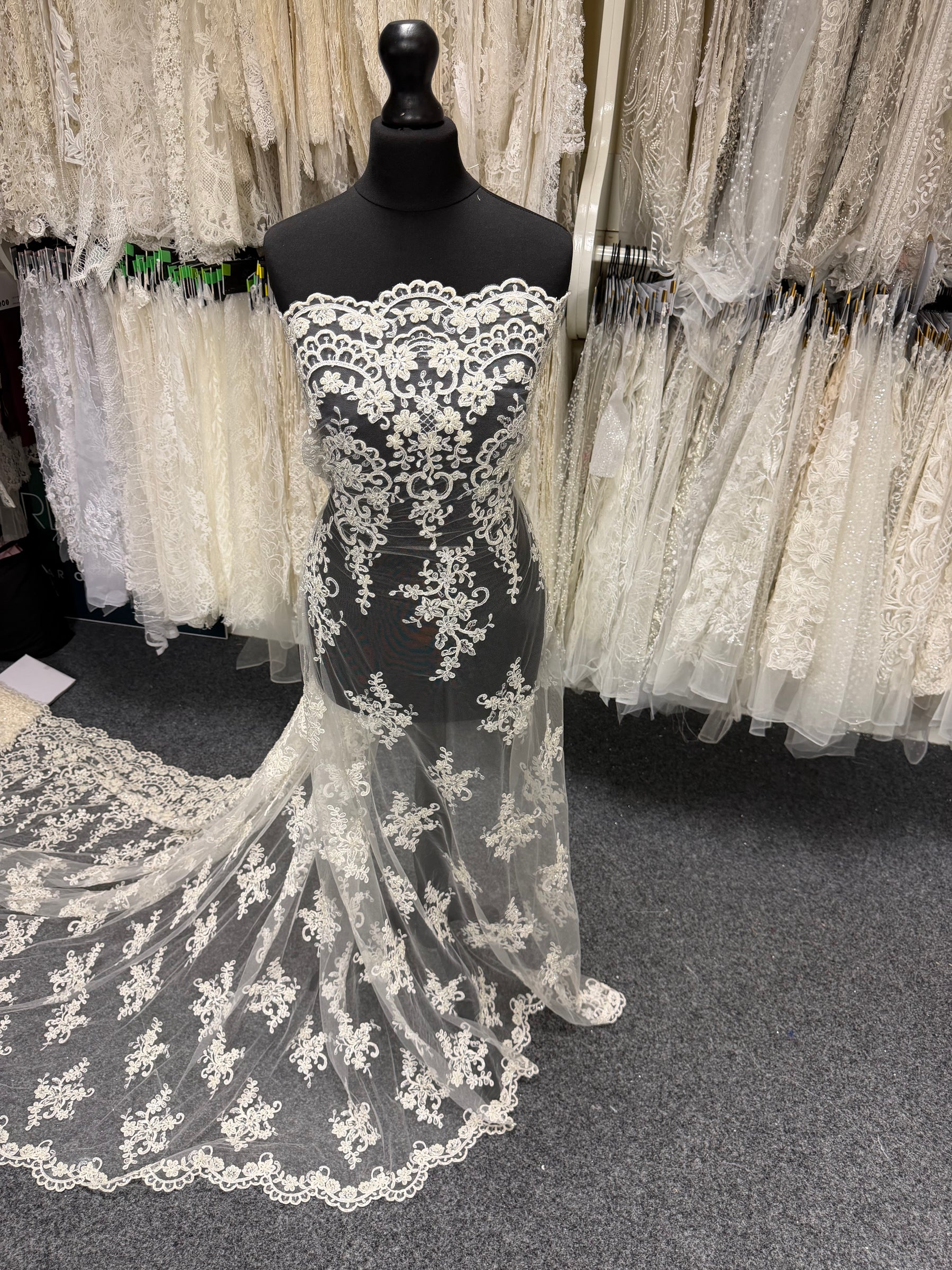 Ivory Beaded Lace - Alexandra