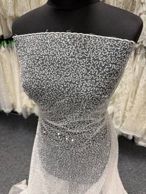 Shell Pink Embroidered Sequin Tulle – EB3001