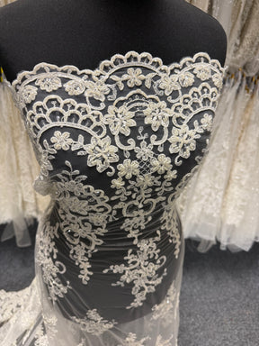 Ivory Beaded Lace - Alexandra