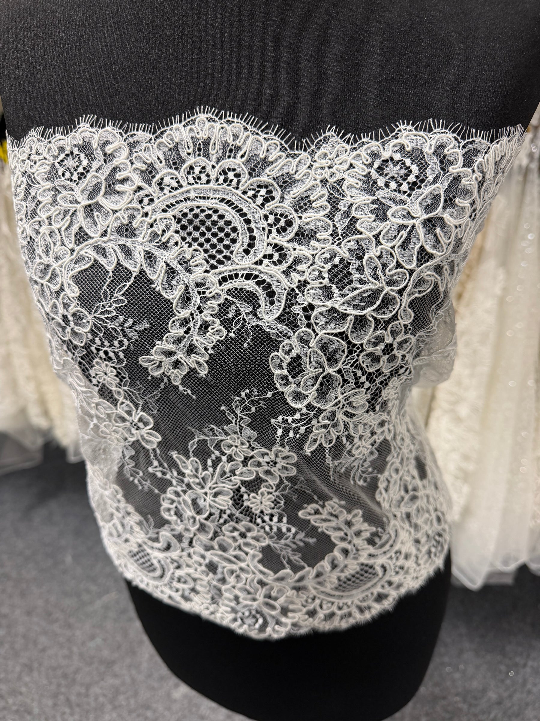 Ivory Corded Lace Trim - Yekta