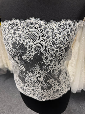Ivory Corded Lace Trim - Yekta