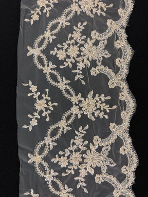 Champagne Beaded Sequin Edging - T89