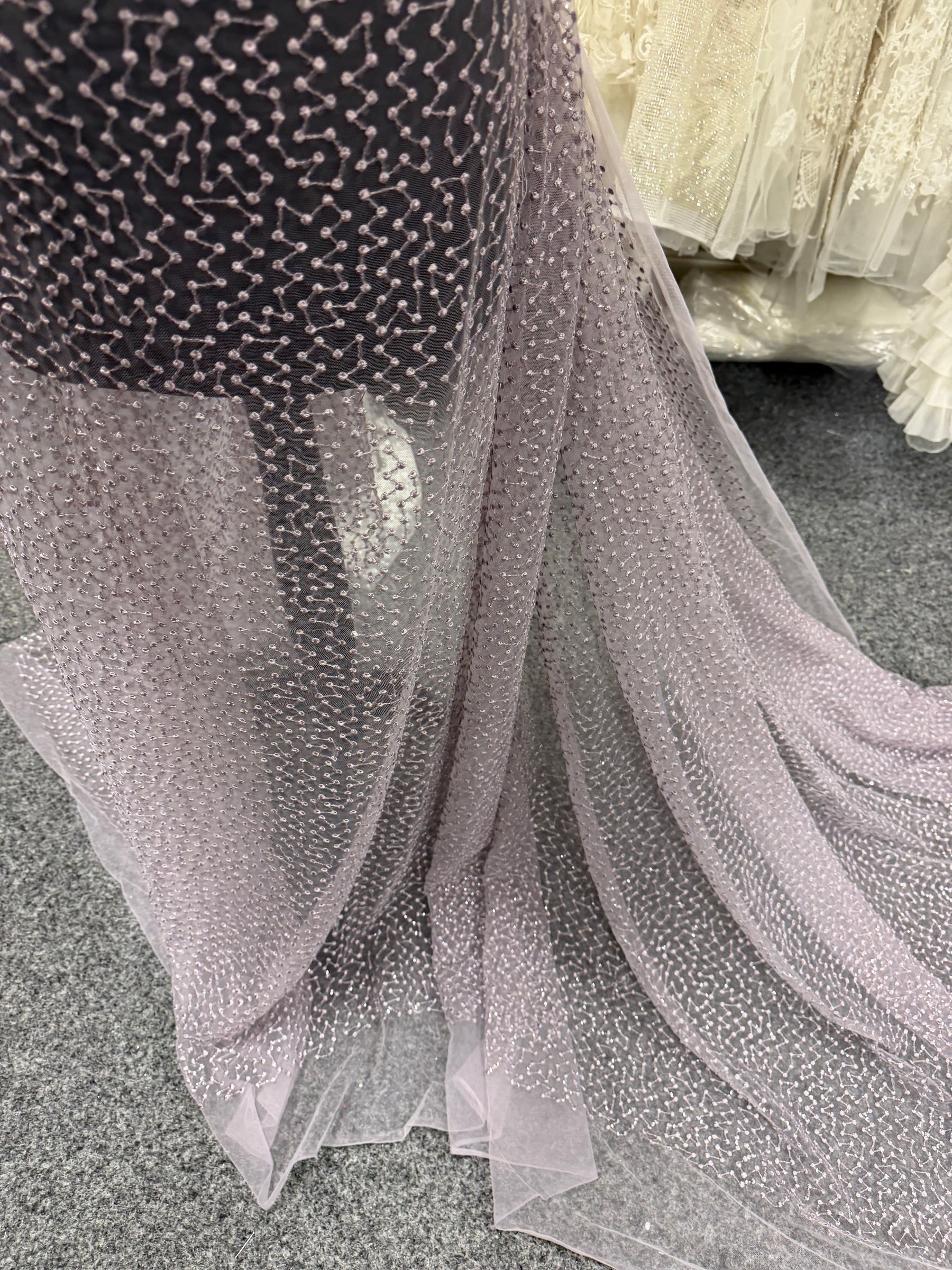 Mulberry Sequin Embroidery Lace - EB3029