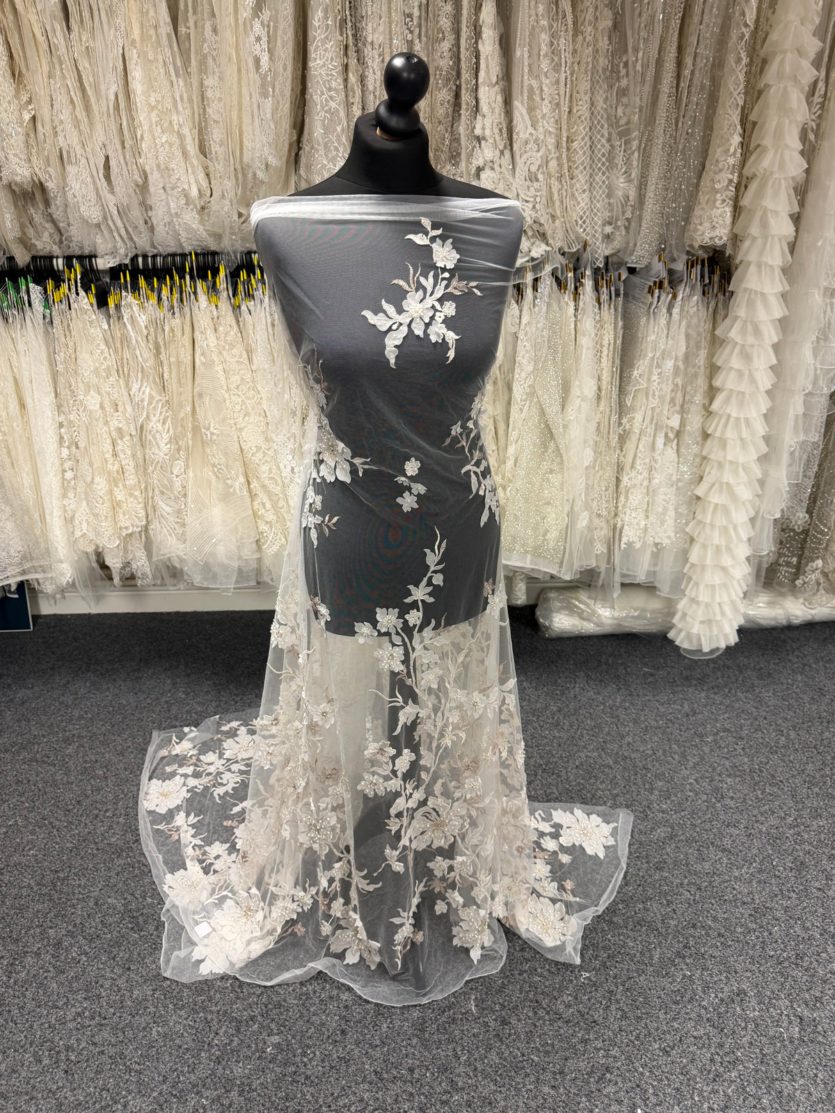 Ivory Embroidered Lace - EB1015