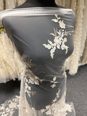 Ivory Embroidered Lace - EB1015
