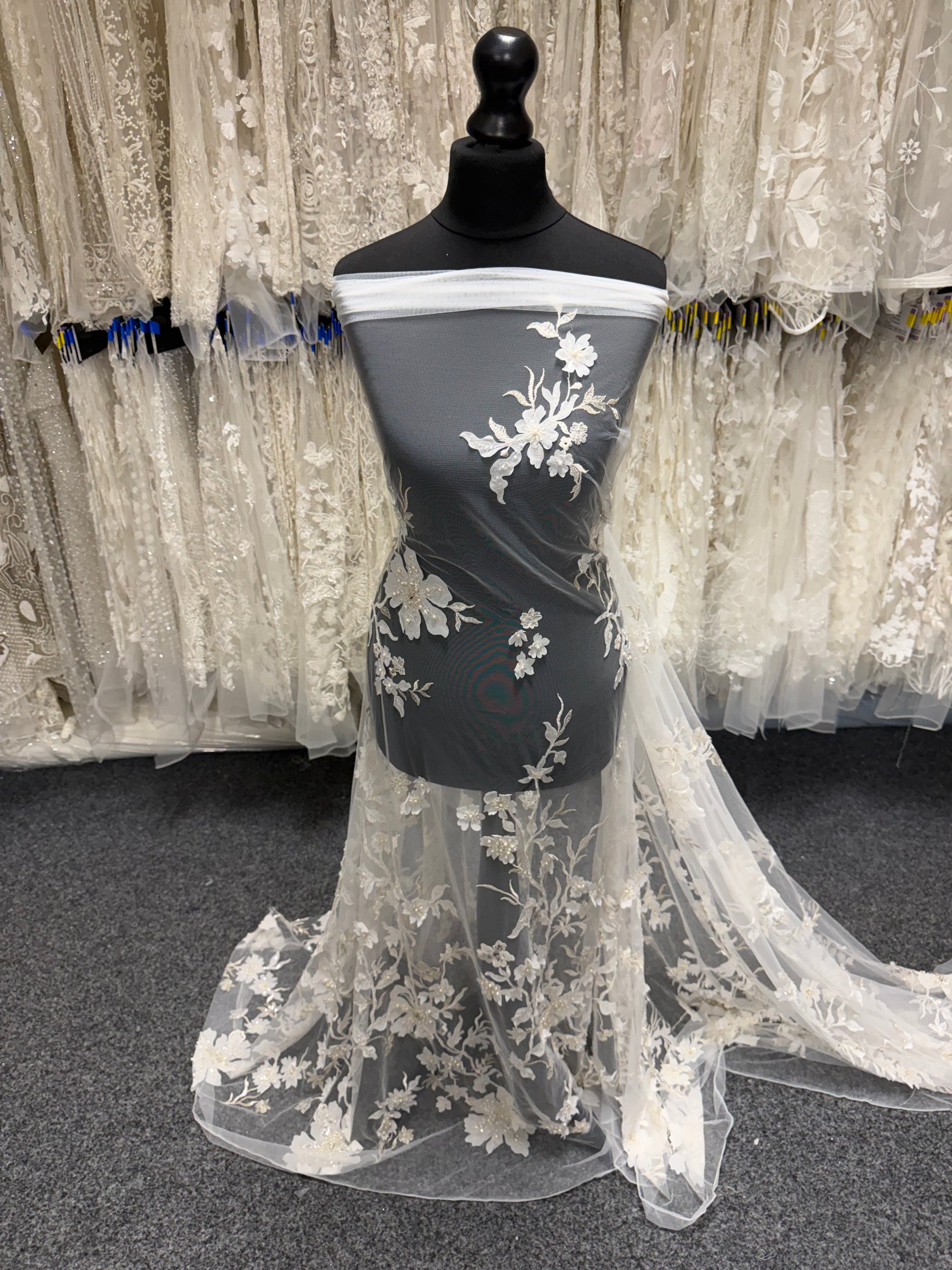 Ivory Embroidered Lace - EB1015